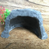 Reptile Rock Hide Cave, Small Aquarium Habitat Decor Rock Tortoise Hideout for Lizards and Turtles