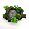 Reptile Food Feeding Bowl Water Dish Artificial Tree Trunk Moss Decor For Turtle Lizard Gecko Snake Dropship
