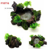 Reptile Food Feeding Bowl Water Dish Artificial Tree Trunk Moss Decor For Turtle Lizard Gecko Snake Dropship