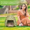 Grass House For Rabbits Sleeping Bed Grass Nest Hiding Nest For Guinea Pig Hideouts Small Animal Play Hideaway Bed Habitat Decor