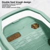 Turtle Tank Baby Turtle Habitat with Lid Widen Double Layer Anti-Slip Detachable Pet Tortoise Habitat for Crayfish Small Reptile