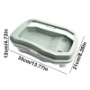Turtle Tank Baby Turtle Habitat with Lid Widen Double Layer Anti-Slip Detachable Pet Tortoise Habitat for Crayfish Small Reptile