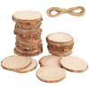 30Pcs Natural Wood Slices Unfinished Wooden Slices Round Rustic Wood Pieces Craft Wood Circle Kit Party Decoration for DIY