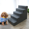 5 Steps Pet Sponge Ladder with Cover 65*50*38 cm Dog Stairs Indoor Portable Cat Stairs Anti-slip Removable Sofa Bed Safety Ramp