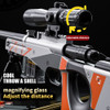 98k AWM Shell Eject Sniper Rifle EVA Soft Bullet Toy Gun with 15X Mirror Silencer Airsoft Gun Model CS Shoot Game for Boys Gift