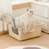 Semi Enclosed Cat Litter Box with High Side Large Capacity Anti-Splashing Kitten Toilet Tray Cat Litter Basin Pet Supplies