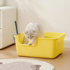 Semi Enclosed Cat Litter Box with High Side Large Capacity Anti-Splashing Kitten Toilet Tray Cat Litter Basin Pet Supplies