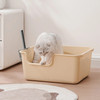 Semi Enclosed Cat Litter Box with High Side Large Capacity Anti-Splashing Kitten Toilet Tray Cat Litter Basin Pet Supplies
