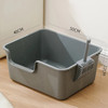 Semi Enclosed Cat Litter Box with High Side Large Capacity Anti-Splashing Kitten Toilet Tray Cat Litter Basin Pet Supplies