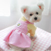 1PC Pet Apparel Dog Cat Autumn and Winter Thickened Warm Pink Sunflower Princess Dress Suitable for Small and Medium sized Dogs