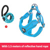 Reflective Vest Harness Leash Adjustable Mesh Vest Dog Harness Collar Chest Strap Leash Harnesses With Traction Rope XXS-L Size