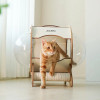 Wooden Cat Space Capsule with Cushion Modern Transparent Cat Room Acrylic Small Pets Bed Cats Closed Tunnel Dog Furniture