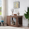 Dog Pet House for Dogs Furniture Style Dog Crate for Medium Large Dogs Doghouse Pretty Cute End Side Table Nightstand Walnut