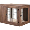 Furniture Style Dog Crate for Medium Large Dogs Indoor Aesthetic Dog Stuff Kennel Pretty Cute End Side Table Nightstand Walnut