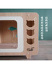 Small Cat Furniture Retro Color Matching Wooden Cat House Cat Litter Cat Toy