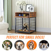 Furniture Dog Crates for small dogs Wooden Dog Kennel Dog Crate End Table, Nightstand（Rustic Brown,19.69''W*22.83''D*26.97''H）