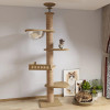 Cat Supplies Wooden Tree House Multifunction Pet Furniture Cat Toys Kitten Climbing Scratching Tower With Hammock Cat Bed