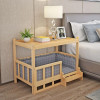 Solid Wood Dog Kennel Polished Pet Bed for Golden Retriever Detachable Solid Wood Cat Kennel Pet Furniture