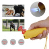 3 in 1 Dog Repeller Device LED Ultrasonic Dog Training Repellents Anti-barking Device with Flash Light Outdoor Portable Whistle+