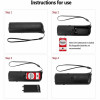 3 in 1 Dog Repeller Device LED Ultrasonic Dog Training Repellents Anti-barking Device with Flash Light Outdoor Portable Whistle+