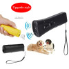 NEW Pet Dog Repeller Anti Barking Stop Electric Shocker LED Ultrasonic Dogs Adapter Training Behavior Aids Including Battery