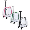 Trolley Case Ventilated Carrying Suitcase Luggage Portable Carrier Transparent with Wheels for Hiking Walking