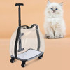 Trolley Case Ventilated Carrying Suitcase Luggage Portable Carrier Transparent with Wheels for Hiking Walking