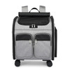 Pet Trolley Backpack Large Space Cat Carrier with Universal Wheel Foldable Pull Rod Dog Bag Small Animal Carrier