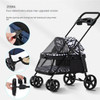 Authentic Pet Stroller Carrier 4 wheels for Little Dog and Cats Super Light and Breathable Oxford Pet Strollers Bearing 15KG