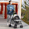 Travel Cat Carrier Cute Designer Portable Outdoor Cat Carrier Case Breathable Foldable Trolley Wheeled Big Bolsa Gato Pet Bag