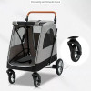 Foldable Pet Stroller 4 Wheel Dog Stroller for Large Dog Load Bearing 55kg Pet Cart with Adjustable Handle Pet Carrier