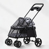 Pet Stroller Carrier 4 Wheels Little Dog and Cats Super Light and Breathable Oxford Pet Strollers Bearing with Cup Holder 15KG