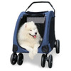 Pets Carrier For Dogs Transportation Wheelbarrow Design Large Capacity Storage Basket Ventilated Windproof Cart 70kg