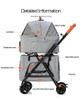 Foldable Double-Layer Pet Stroller, Removable Carrier, Trolley for Small and Medium Pet, Double Layer Cat Carrier Transporte Cat