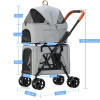 Foldable Double-Layer Pet Stroller, Removable Carrier, Trolley for Small and Medium Pet, Double Layer Cat Carrier Transporte Cat