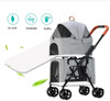 Foldable Double-Layer Pet Stroller, Removable Carrier, Trolley for Small and Medium Pet, Double Layer Cat Carrier Transporte Cat