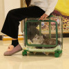 Stroller Backpack Cat Carriers Trolley Hamster Transporter Carry Cat Carriers Small Rabbit Sac Pour Chat Dogs Accessories