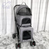 Detachable 2 Layer Pet Trolley 4 Wheel Universal Stroller for Small Dog Cat Carrier Bag Basket Pulley Cart Supplies Accessories