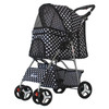 Pet Stroller Carrier For Dogs Portable Foldable Four wheel Double Transporations Deck Pet Cart