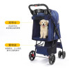 Pet Stroller Lightweight Folding Pet Stroller Dog Out of The Wagon Three Wheels Pet Carrier Large Space Dog Car Carrier