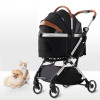 Aluminium Pet Stroller for Corgi Teddy Cat Cart Load Bearing 15kg Dog Strollers Foldable Pet Transporte Carrier High Quality New