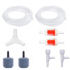 Aquarium Air Pump Accessories Kit Standard Clear Airline Tube Air Stone Bubble Check Valves Connectors For Fish Tank Oxygen Pump