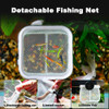 Aquarium Square Fishing Net With Suction Cup Extendable Long Handle Fishing Gear For Catching Fish Shrimp Tank Clean Supplies