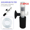 1~8PCS Practical Aquarium Filter Tank Biochemical Sponge Filters Mini Multi Layer Filter For Small Fish Tank Sponge Filter Pumps