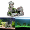 Artificial Moss Hiding Cave Mountain View Underwater Fish Tank Ornament Landscaping Craft Living Room Resin Aquarium Rockery