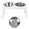 Practical Double Bowl Feeders Anti-slip Pet Cat Feeding Bowl For Small Medium Size Dog Cat