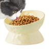 Tilted Cat Water Bowl Ceramic Tilted Water Bowl Feeding Dish Wide Cat Food Bowl Feeding Watering Supplies For Flat-Faced Cats
