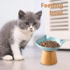Ceramic Cat Food Bowls Elevated Tilted Feeder Products Bowls With Anti-Slip Wide Cat Food Bowl Feeding Watering Supplies For Cat