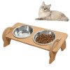 Feeder Bowls With Raised Stainless & Feeding For Supplies Steel Food Cat And Watering Double Dogs Elevated Tall Stand