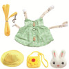Cute Small Animals Harness Leash Set Print Dresses Guinea Pigs Bunny Rabbit mouse Leashes and Clothing Outdoor Walking suit